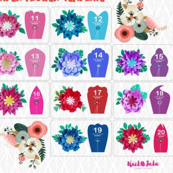 DYM Pola / template paper flower ➟ ✶