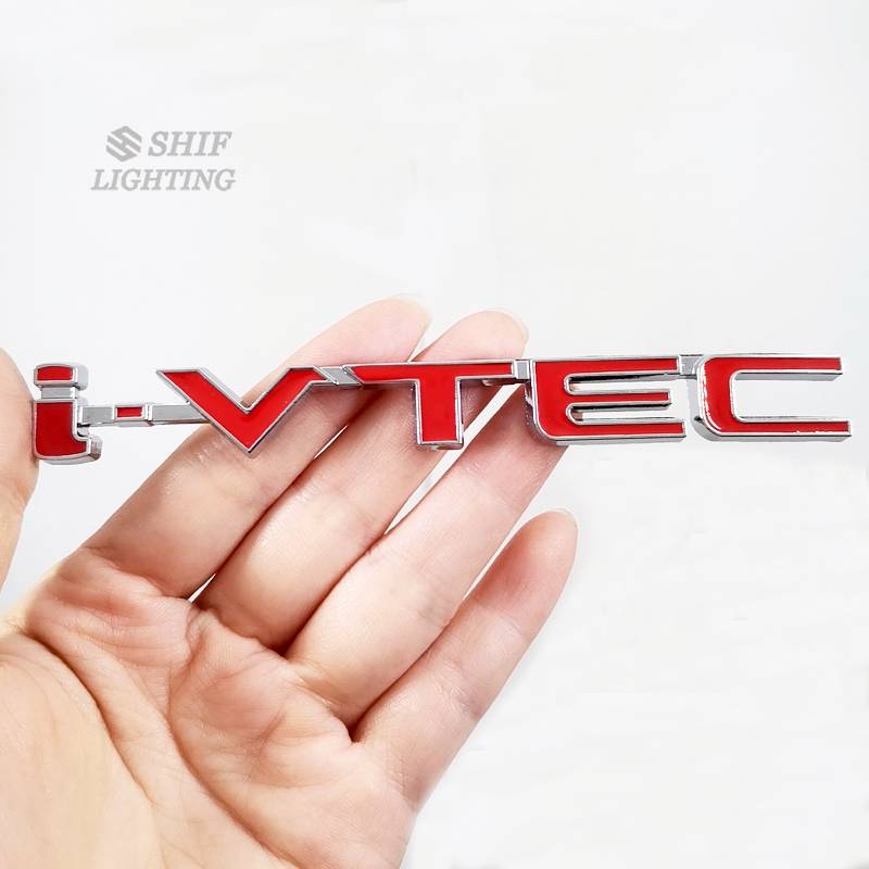 1pc Stiker Emblem / Badge Logo I-Vtec Ivtec Bahan Metal Untuk Mobil Honda