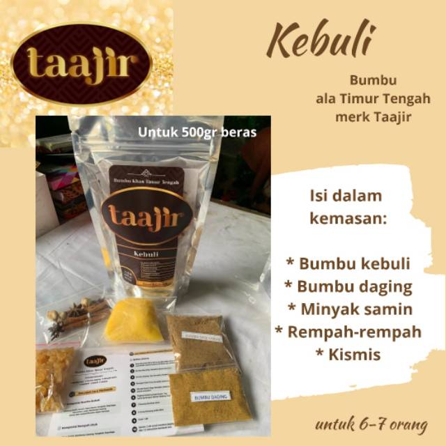 

Bumbu khas timur tengah /bumbu kebuli/bumbu kabsah/bumbu biryani/bumbu mandhi