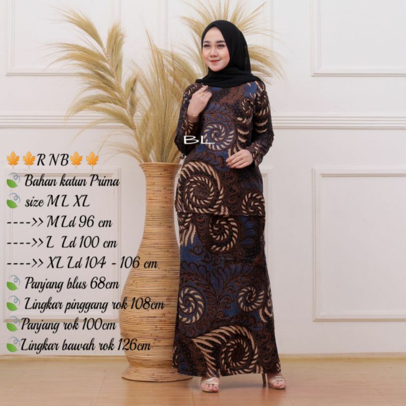 setelan batik atasan dan bawahan RNB Batik