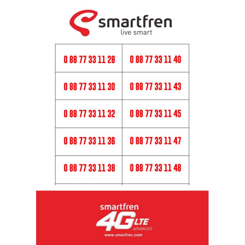 NOMOR CANTIK SMARTFREN 11 DIGIT RAPI