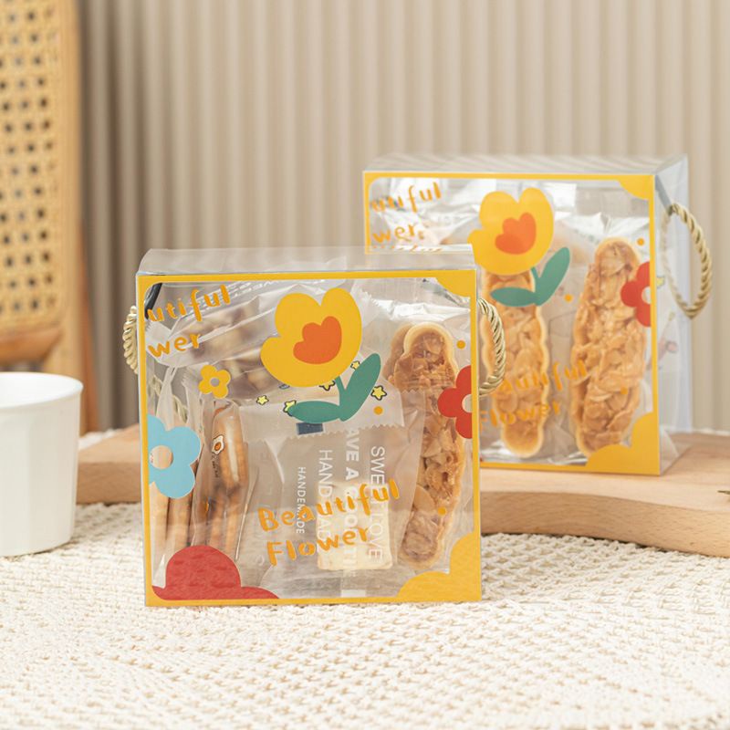 KOTAK TENTENG MIKA BOX COOKES NASTAR CANDY 14x14 FLOWER BUNGA KAWAII LUCU BK40