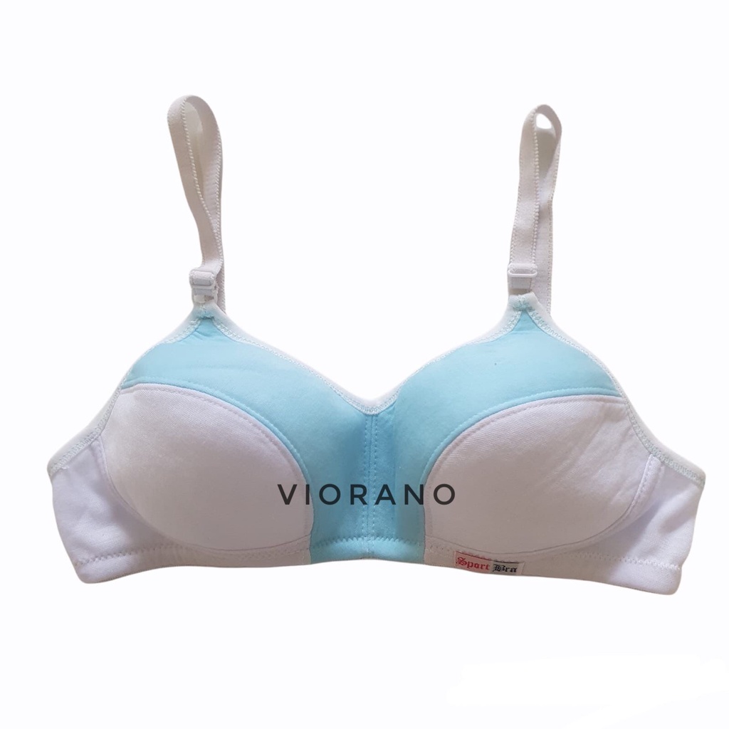 Bra Abg Dua Warna Tanpa Kawat 34 36 38 Bh Remaja Sport Bra Cup Kecil Bahan Adem Kait 2