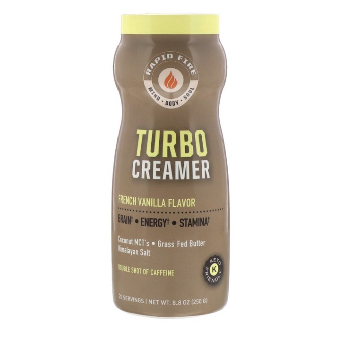 

Krimer- Mct Powder Turbo Creamer Rapid Fire (French Vanilla) Keto Krimer -Krimer.