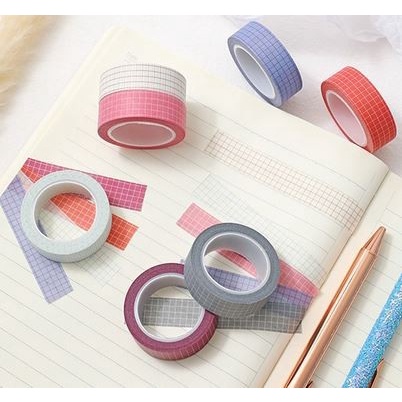 

Japanese Washi Tape - Set Grid Pattern