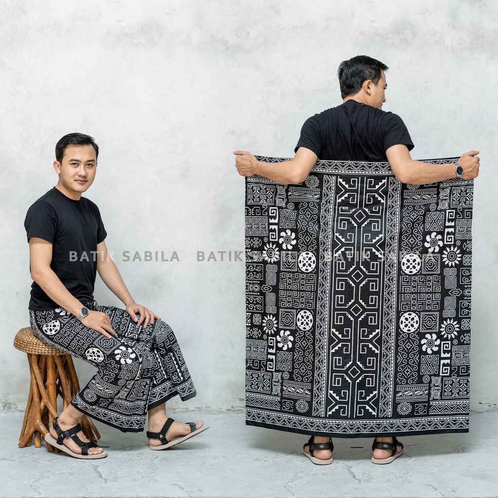 (Best Seller) Sarung Batik Etnik Nusantara Pria Dewasa Motif Etnik Cabutan / Sarung Batik Azzahir