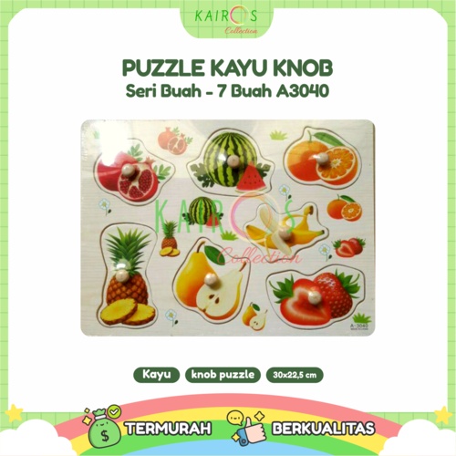 Puzzle Anak Kayu Knob Buah