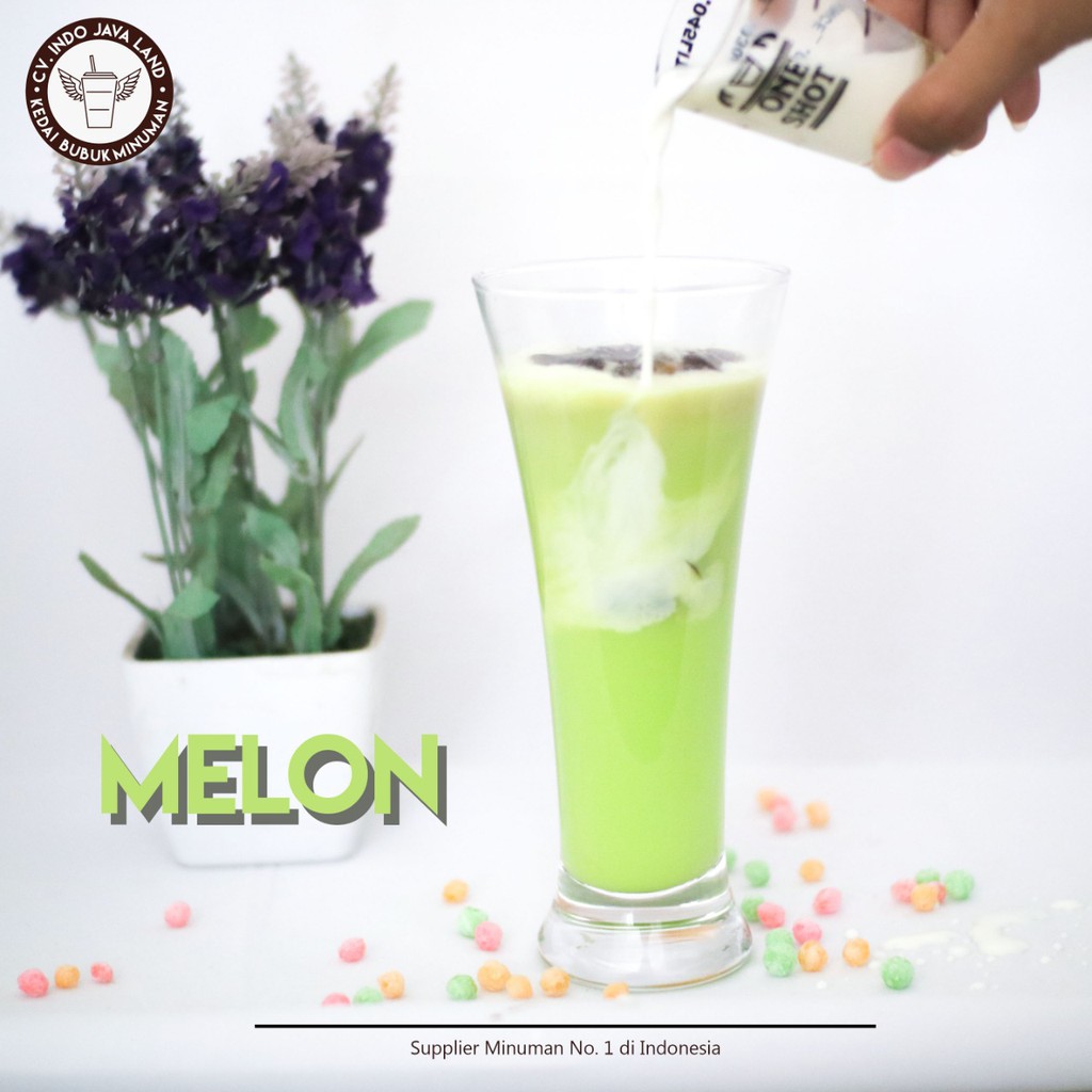 Javaland Bubuk Minuman Rasa Melon 1Kg - Regular Plain | Bubble Powder Drink Boba