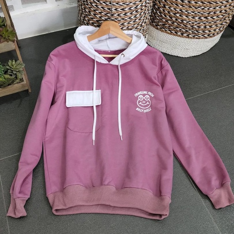 Hoodie Wanita Terbaru Billy Smell Bahan Pleece Korean Style