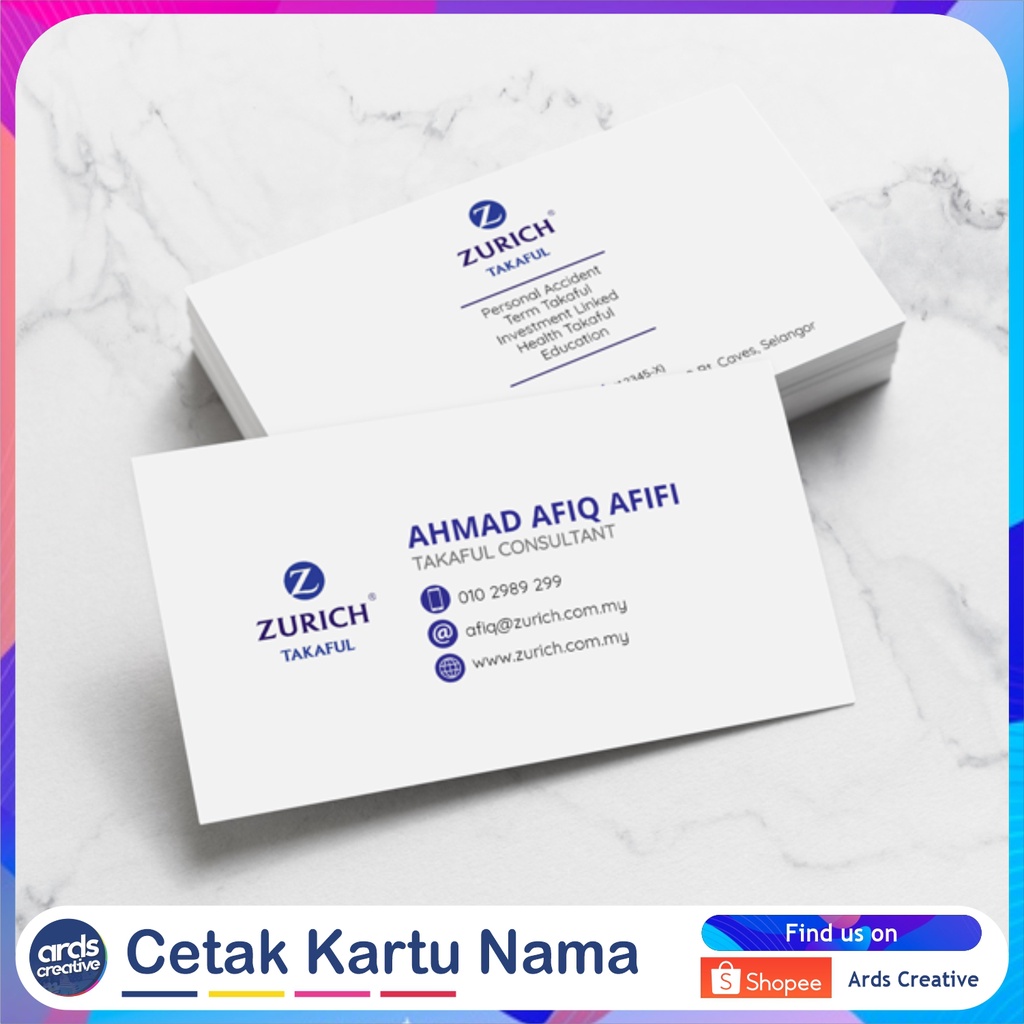

Cetak Kartu Nama 1 box (100 pcs)