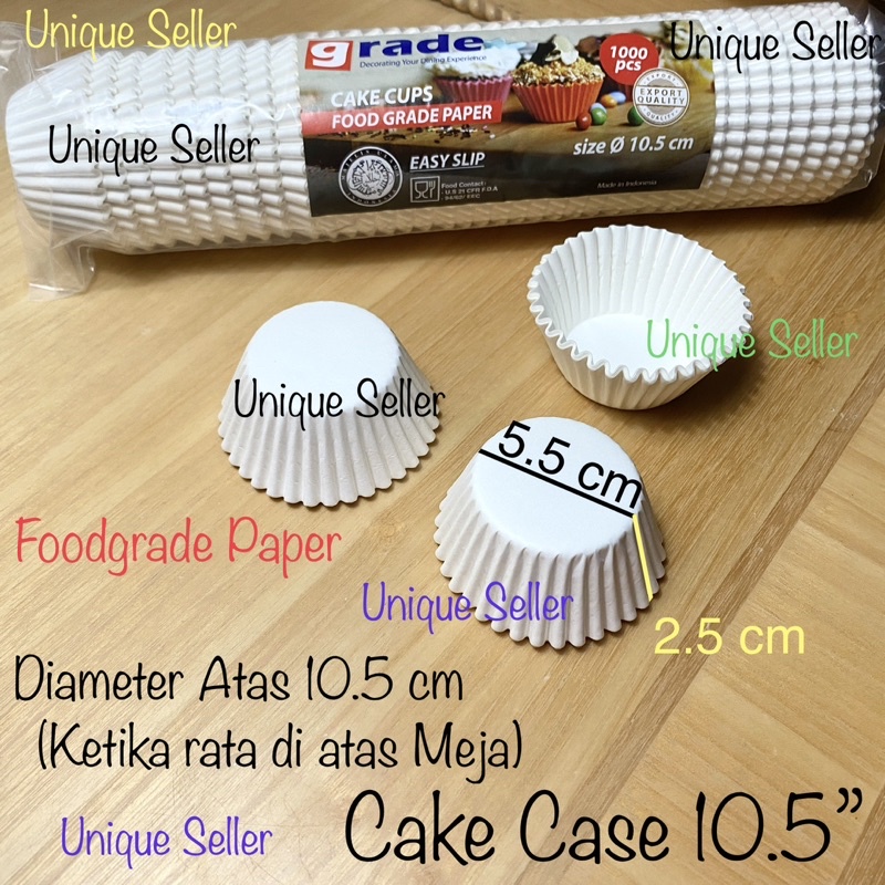 [1000 pcs] Cake Case 10.5 10,5 PUTIH POLOS Alas 4.5 & 5.5 / Kertas Alas Kue Lumpur 10.5 10,5 / Alas 