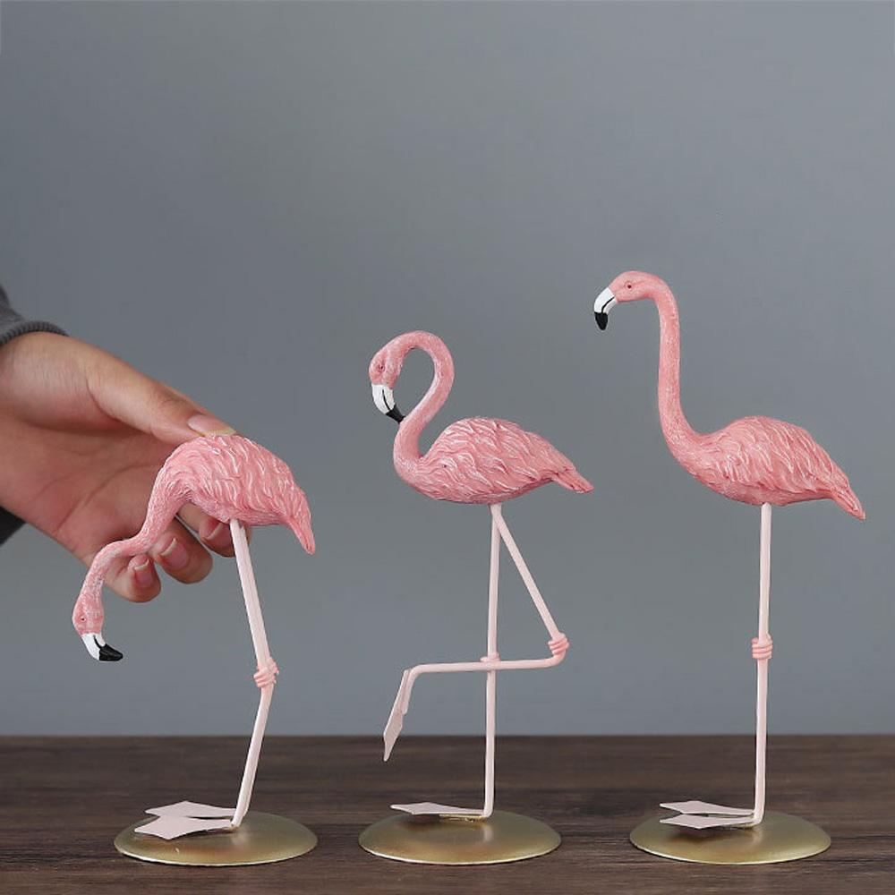 [Elegan] Patung Flamingo Kreatif Modern Kantor Pesta Pernikahan Kerajinan Patung Hewan