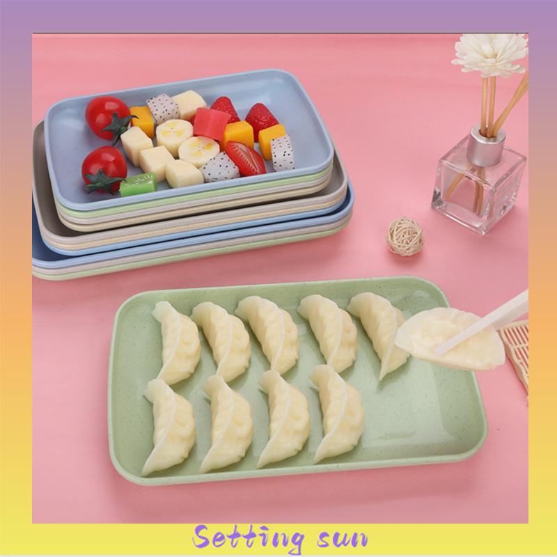 Piring Kecil Simple Longitudinal Piring Eat Snack Bread Cookie Bpa Free Plastic TN