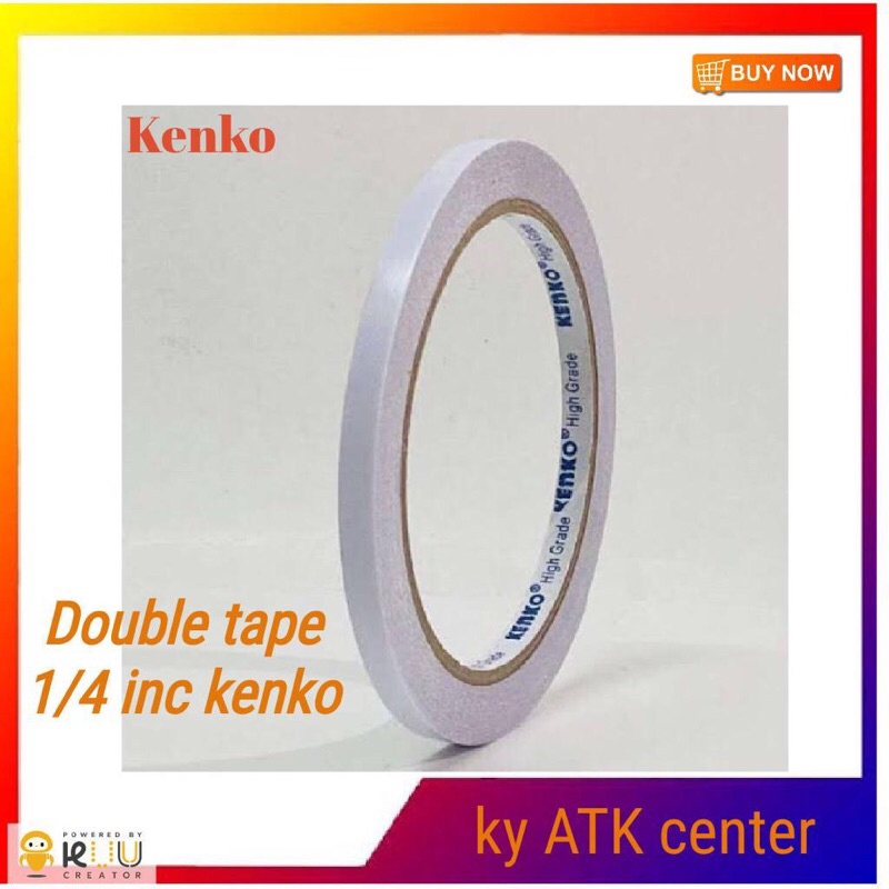 

Double Tape Kenko / Joyko Lebar 6 mm 1/4 Inch / Double Tip 1/4’’ 1/2vm