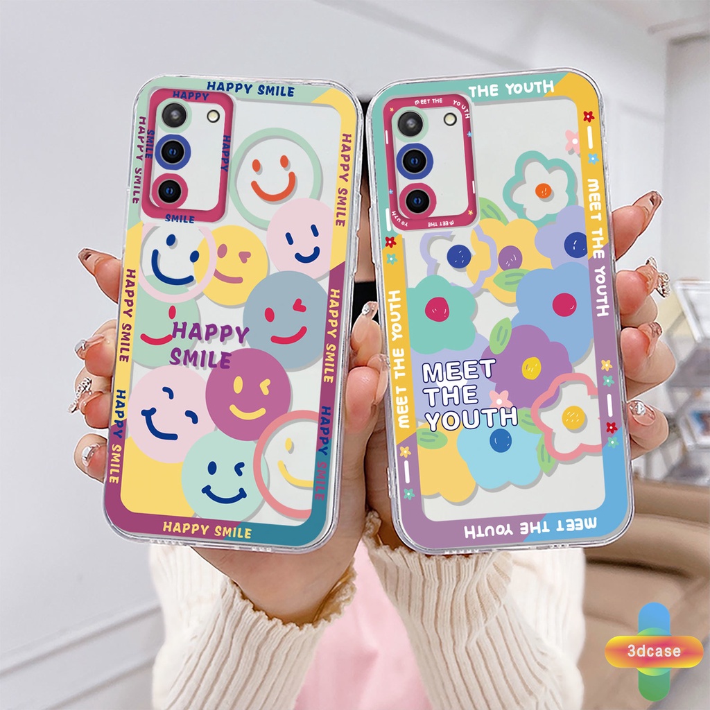 Soft TPU Case Samsung A52 A32 A12 A03 A51 A03S A10S A50 A20S J7 Prime A02S A20 A50S A10 A30S A52S A30 M12 M01S A125 F12 M10S M40S A515F A207F M02S A025 F02S 11 12 13  7 8 6 Plus Cute Happy Smiley TPU Shockproof Angel Eyes Protector Cover