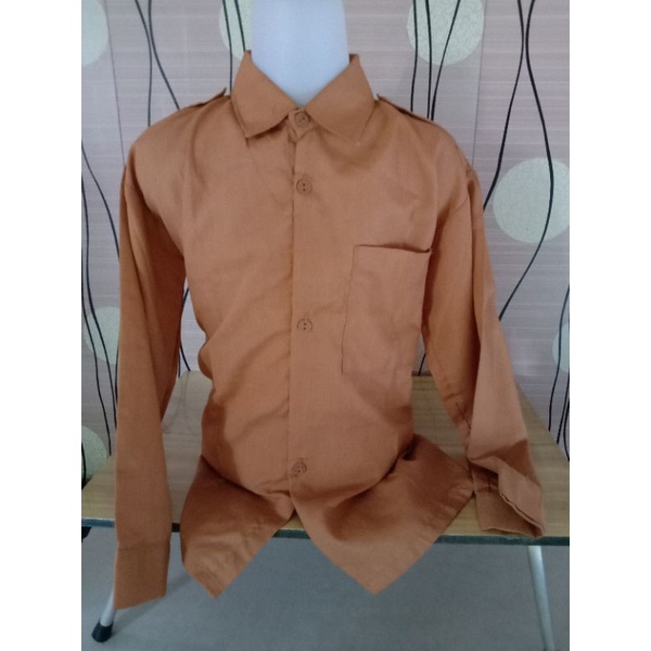 BAJU PRAMUKA/BAJU PRAMUKA LENGAN PANJANG/LAKI LAKI MEREK SINGAPORE ZAIDAN/MURAH/SERAGAM SEKOLAH