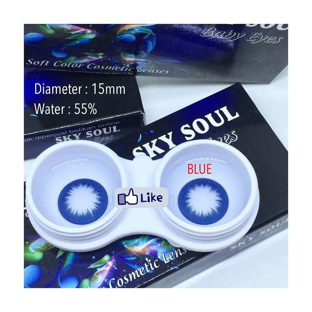 Softlens Surabaya Redi SOFTLENS SKYSOUL BABY EYES 15mm MIRIP X2 BLUE JEANS bisa minus s/d -800