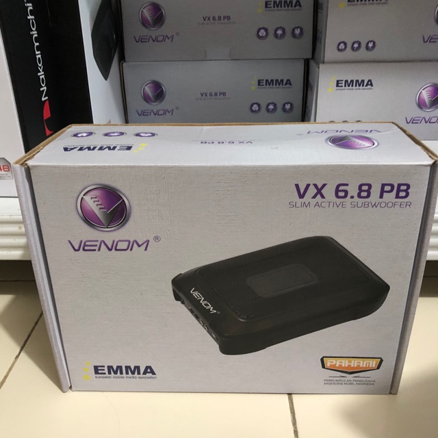 Subwoofer Aktif Kolong Venom VX6.8PB VX 6.8 PB VX-6.8PB Sub Kolong Bass Audio Mobil Venom Asli