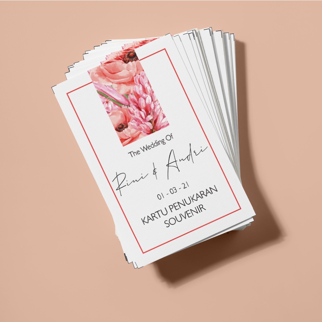 Kartu Penukaran Souvenir, Voucher Pengambilan Souvenir, Kartu Souvenir 039 A