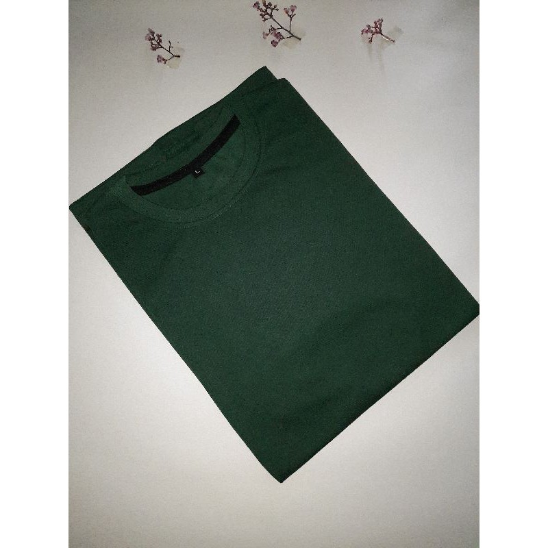 Kaos Polos Warna : Hijau Botol