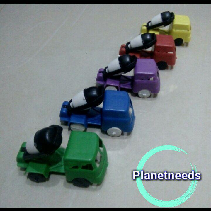 5 Mainan Truk Molen Mini 5 Warna Mobil Molen Miniatur Truk Konstruksi Mobil Mobilan Mainan Edukasi A