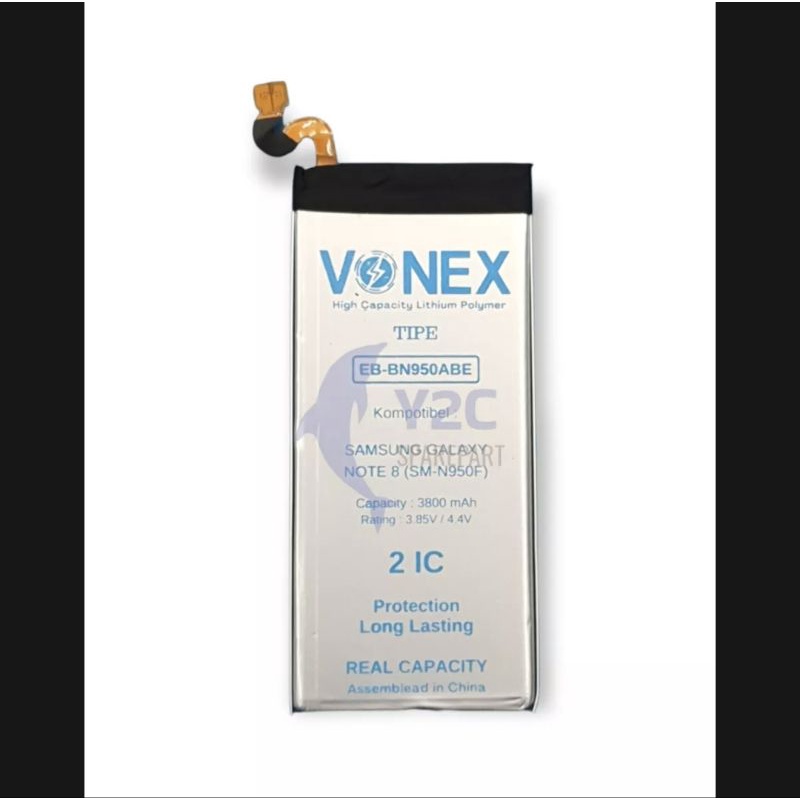 Batre Baterai VONEX Samsung Note 8 N950 Double Power New