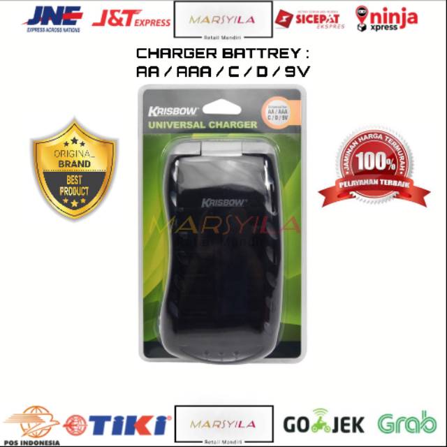 CASAN BATREI | CHARGER BATTREY KRISBOW 9V D C AAA AA | PENGISI DAYA BATREI