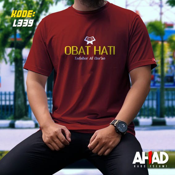 Kaos islami ahad-Obat Hati tadabur al qur'an L339