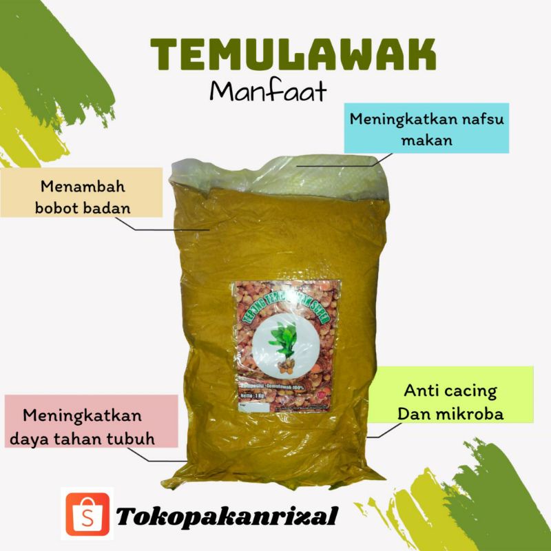 

bubuk temulawak murni Temulawak jamu 1kg tepung super