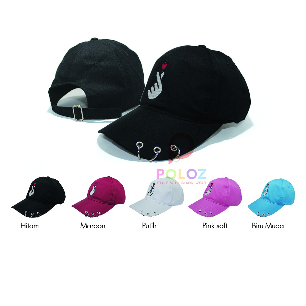 TERMURAH TOPI BASEBALL RING KOREA TOPI ANTING RING BESI