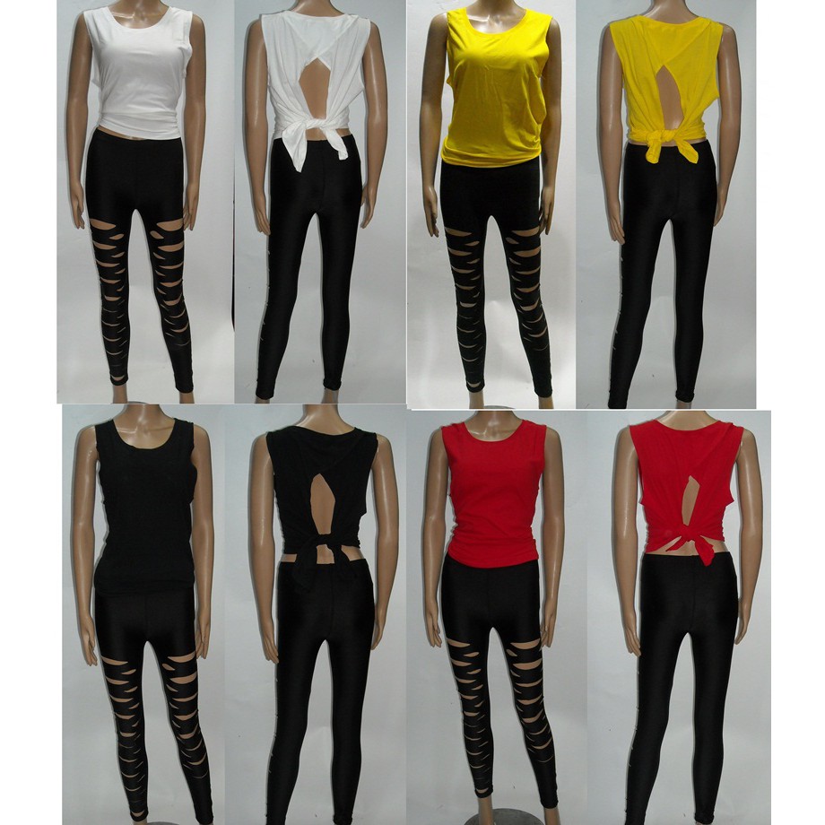 Stelan Baju Senam dan Legging Zumba Yoga