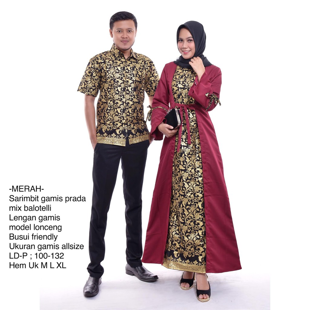 Model Gamis Kombinasi Warna Hitam