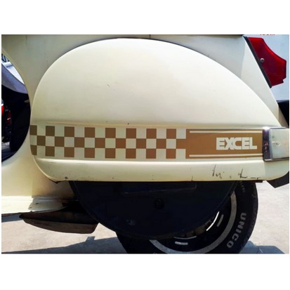 Stiker Checker Piaggio Vespa Matic Manual Cutting Sticker Motor