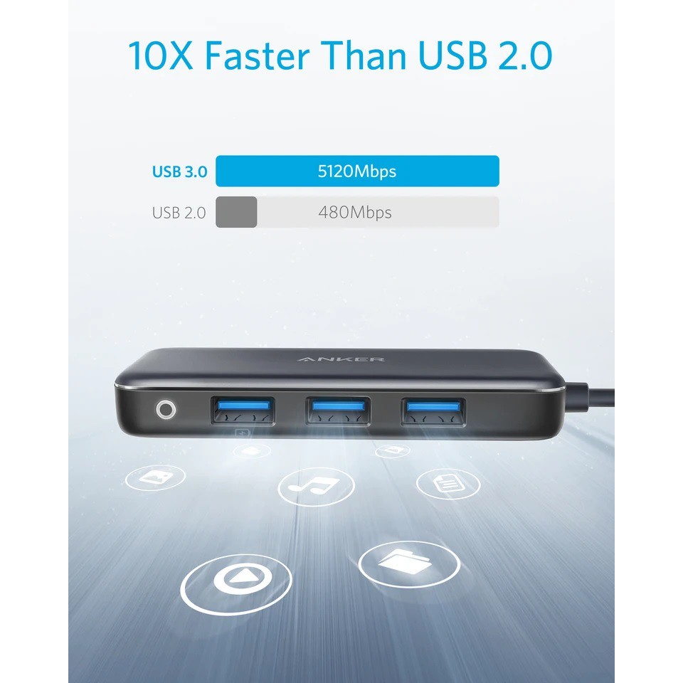 ANKER A8231 - PREMIUM 4-in-1 USB-C Hub Adapter - USB-C HUB untuk Laptop/NoteBook Anda