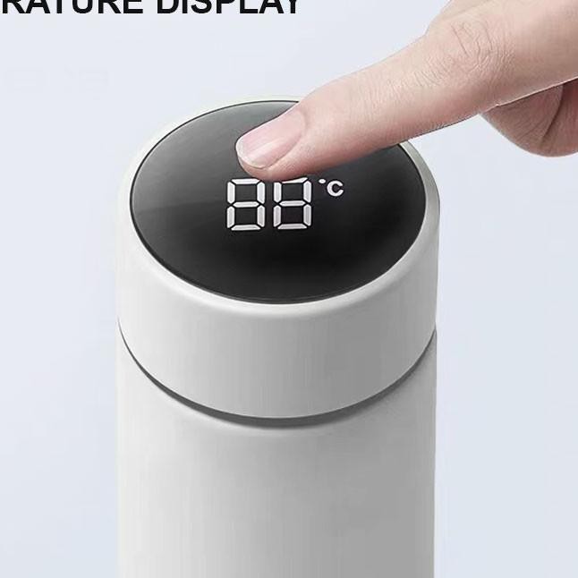 ♔ Botol Minum Termos Air Panas vacuum flask Led Suhu Tumbler Stainless Comos ✦