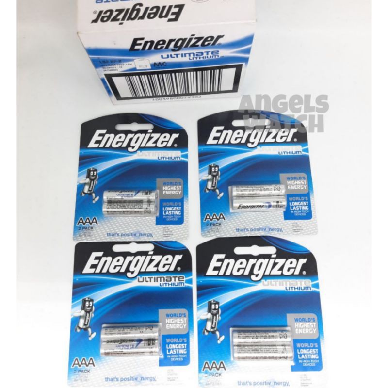 angelswatch baterai energizer ultimate lithium AAA A3 baterai original AAA