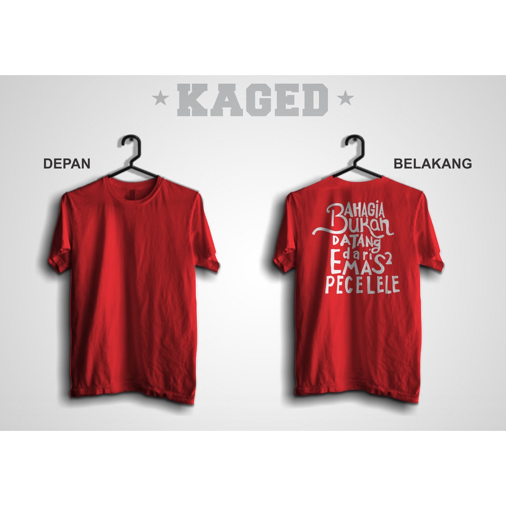 KAOS PECEL LELE KAOS LUCU KAOS PLESETAN KAOS KANG PECEL KAOS LAMONGAN #WARNAMERAH