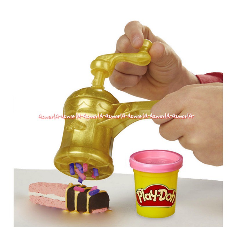 Play-Doh Gold Star Baker Playset Mainan Lilin Playdoh Membuat Kue Emas Saos Krim Kuning emas Play Doh