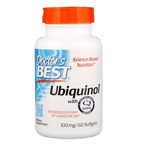 Doctors Best Ubiquinol Featuring Kaneka QH 100 mg 60 Softgels