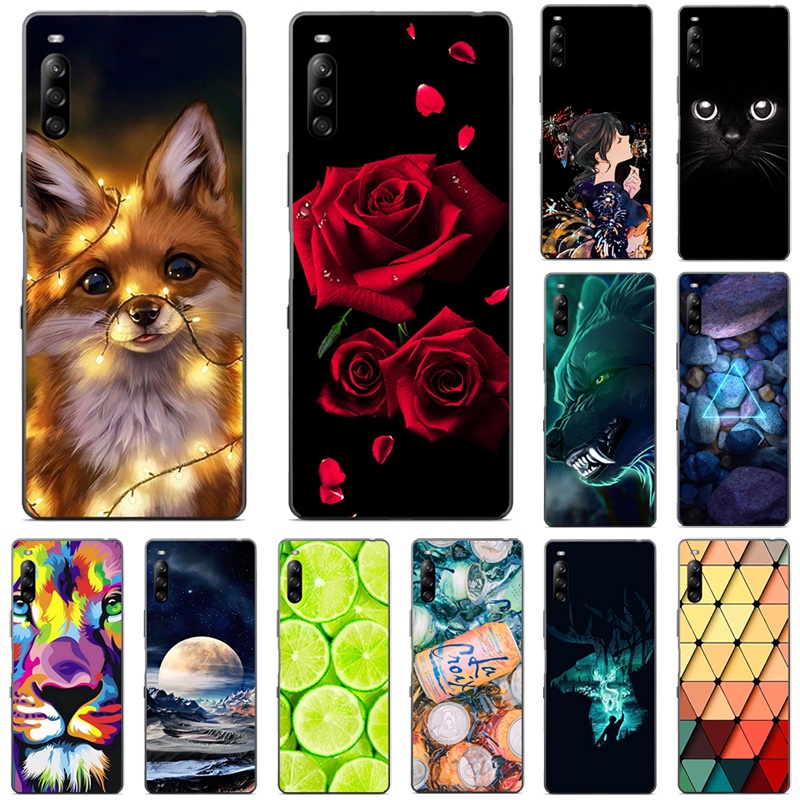 for sony xperia 10 iii lite fashion printing cute cat flower luxury soft tpu phone case cover fundas