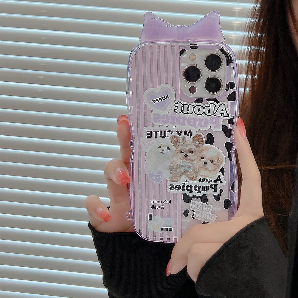 Soft Case Silikon Motif Kartun Anjing Lucu Dengan Rantai Untuk Iphone X XR XM 11 12 13 PRO MAX