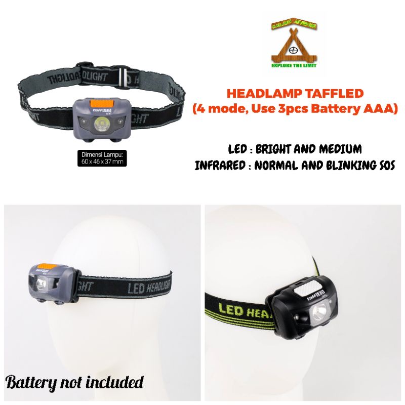 Senter Kepala Headlamp Hiking Camping Worklight