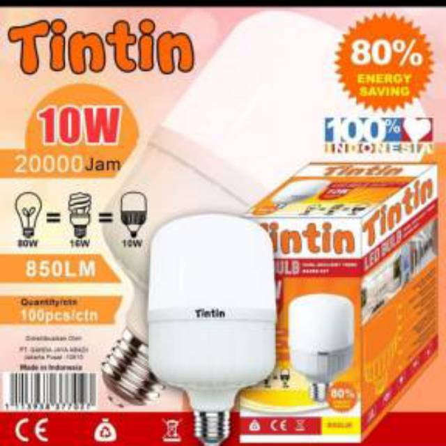 Lampu Led Murah Bolam10w/10Watt Tintin