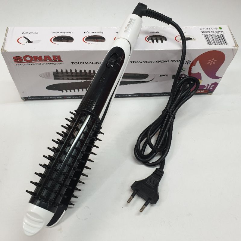 Alat Catok Rambut 2in1 Lurus Curly Sisir murah sonar 999b