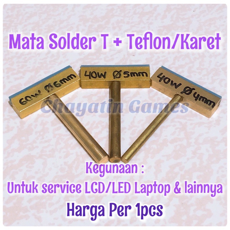 Mata Solder T Plus Teflon Karet Untuk Service LCD &amp; LED Laptop