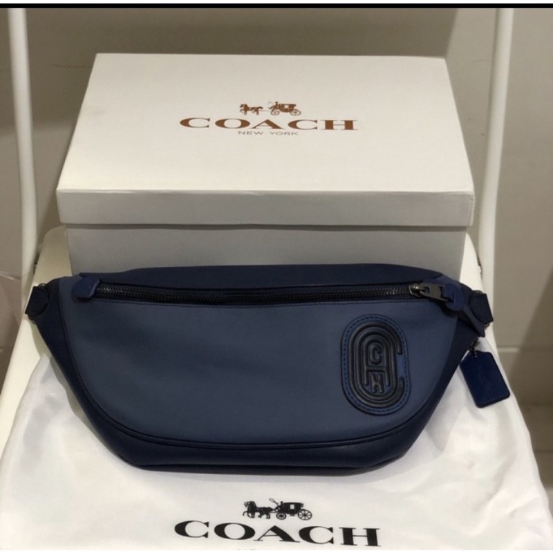 Waistbag Pria Coach Rivington Blue CH Polos Original