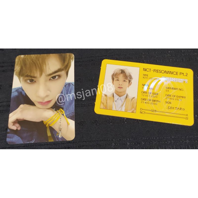 NCT Xiaojun Photocard Shotaro ID Card Departure