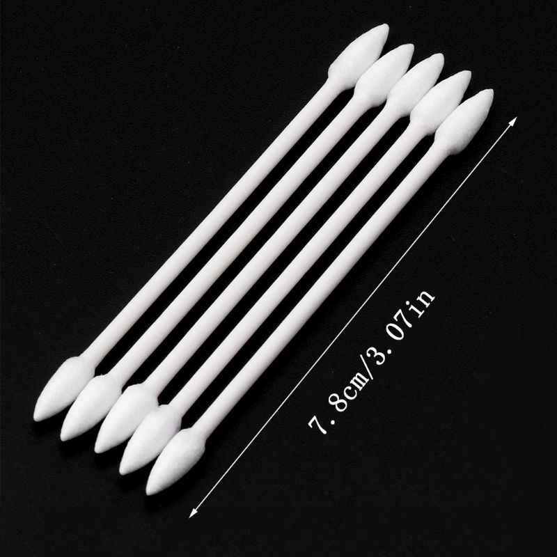 Bt 25paket Ganda Untuk Pembersih Kepala Cotton Swabs Cleaning Swabs for Earphone for Smart Phone Tablet Charge Port USB