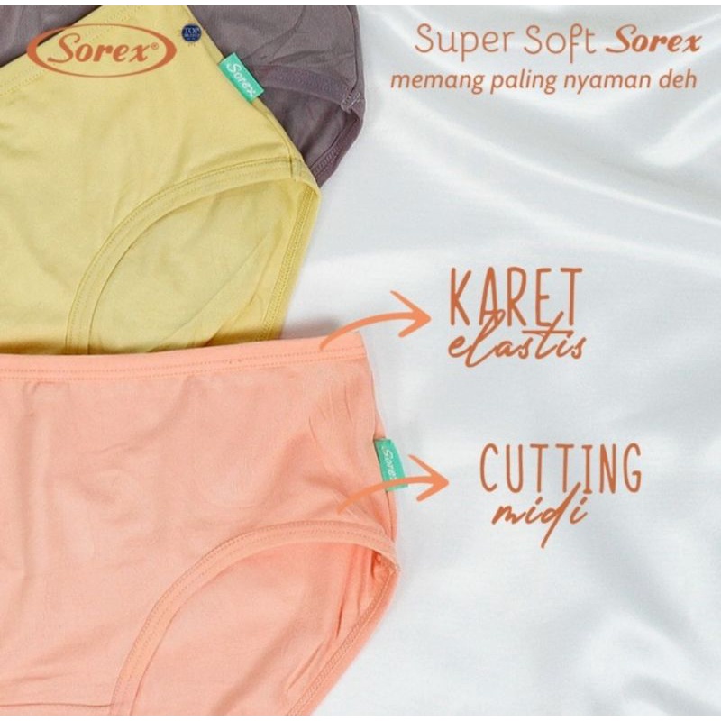 Sorex CD Basic Super Soft 1239/Celana Dalam Pakaian Dalam Wanita Sorex