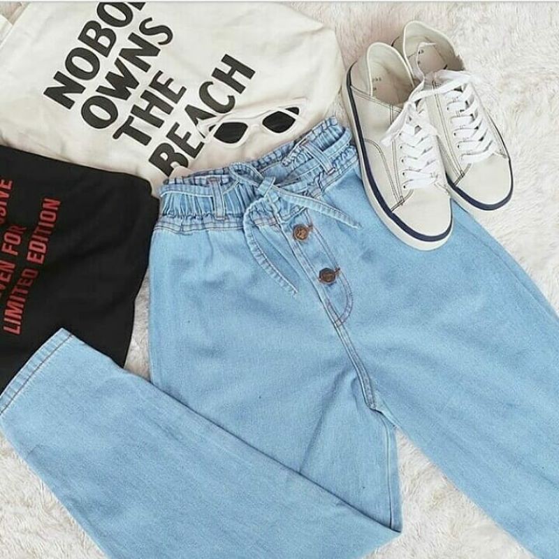 LOLA Boyfriend Jeans JUMBO Premium Kancing 3 / Ayunda Boyfriend Jeans